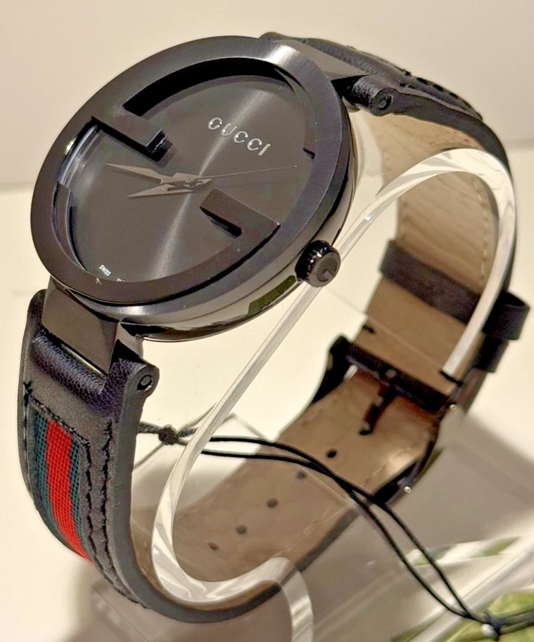 Gucci Black Leather Wristwatches for sale | eBay