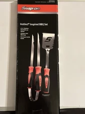 Snap On BBQ Set Instinct Inspired - Stainless Steel Tongs Spatula NEW official