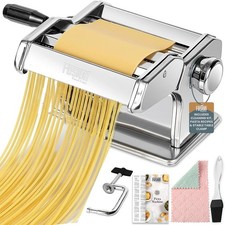 Pasta Maker Machine 3 in 1 Stainless Steel Manual Pasta Roller for Spaghetti