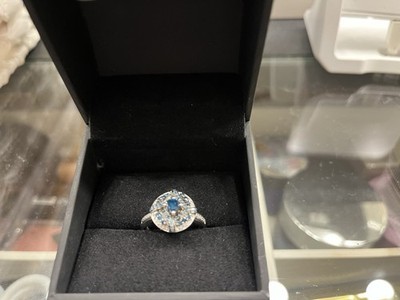 Thirty-six set round brilliant cut diamond ring