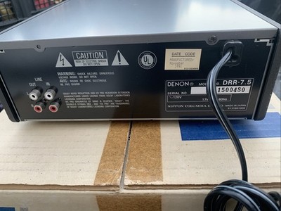 DENON DRR-7.5 Silver Compact Stereo Cassette Deck Dolby HXpro B