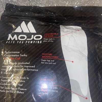 Mojo Compression Socks 20-30mmHg  Sz Small New Sealed Over-the Calf 1 pair
