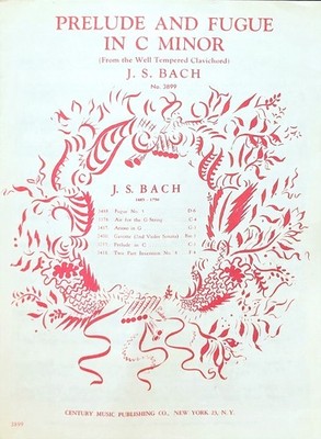 USED Sheet Music - Prelude and Fugue in C Minor - J.S. Bach