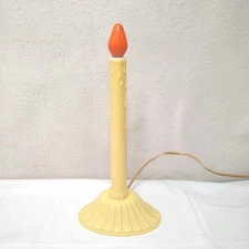 Beacon Vintage Electric Single Candle Candolier Orange Bulb 10.5" Tall Plastic