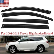 Fits 2008-2013 2012 Toyota Highlander Window Visor Rain Guard Shade Door Weather