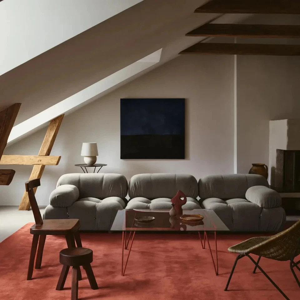 Alfombra de lana 8x10 acolchada a mano NZ alfombra de lujo cumple con elegancia atemporal alfombra roja ladrillo Foto 2 de 3