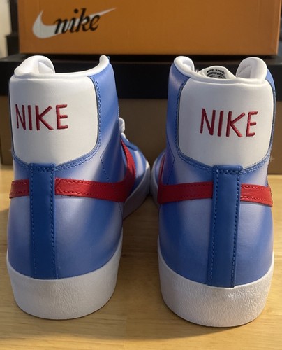 Nike Blazer Mid '77 Vintage Pacific Blue/University Red Size 12 DC1405400 NEW - Picture 5 of 7