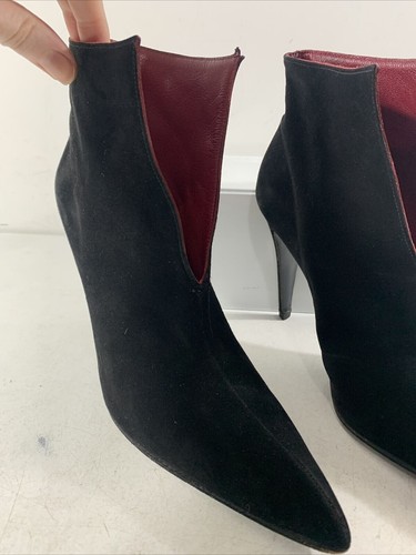 STEPHANE KELIAN Designer Black Suede ankle boots. VGC. pointed toe. UK 6.5 - Picture 4 of 17