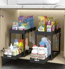 Double Sliding Cabinet Organizer Drawer Sink Organizers