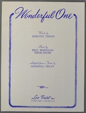 1950 WONDERFUL ONE Terris Whiteman Grofe SHEET MUSIC