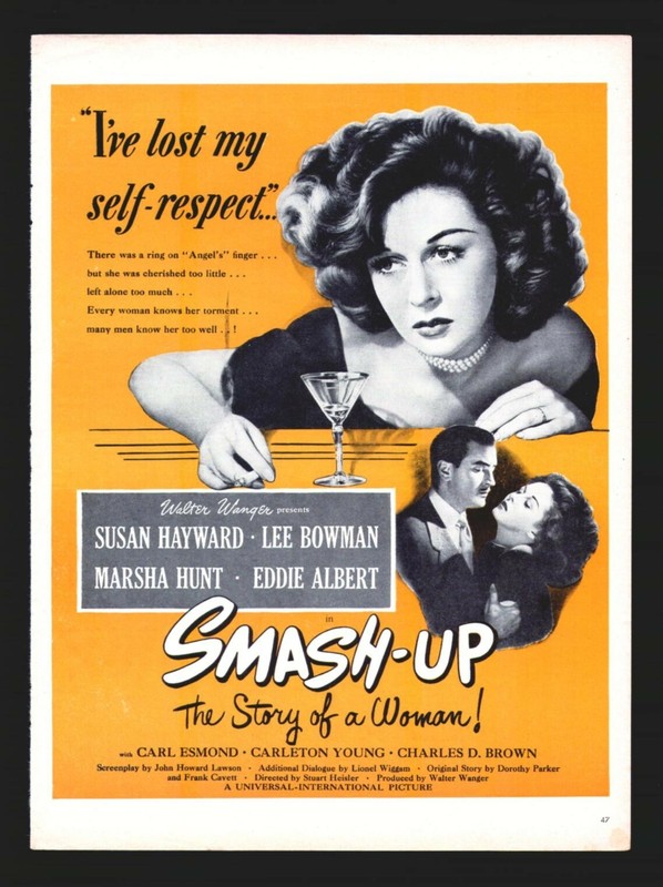 SMASH-UP 1947 Susan Hayward Original Vintage Movie Promo Ad