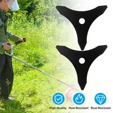 10" 3 Teeth Replace Blades Head Steel Brush Cutter Trimmer Weed Eater Blade 2Pcs