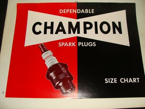 1957 CHAMPION Spark Plugs Size Chart & (3) 1960's CHAMPION Promotional Boats - Picture 7 of 12
