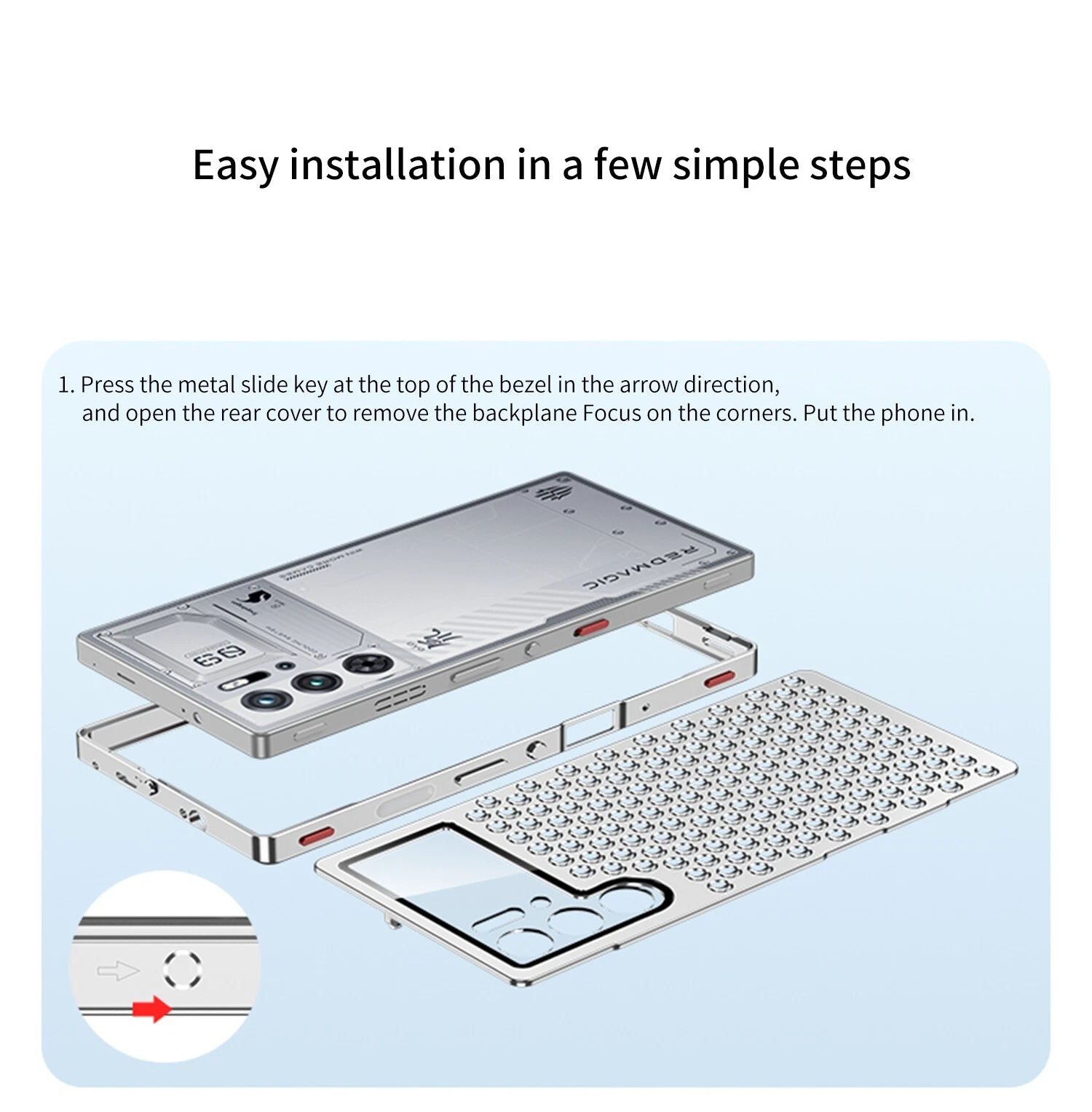 Aluminum Alloy Heat Dissipation Cooling Case For ZTE nubia RedMagic 10 9s 9 Pro+ - Picture 13 of 19