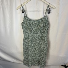 Nasty Gal Green Floral Strappy Dress Size 12