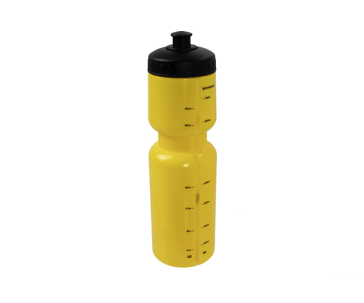 Schwinn 26oz 750ml Water Bottle Hybrid Road Bicycle Mountain Bike, Yellow