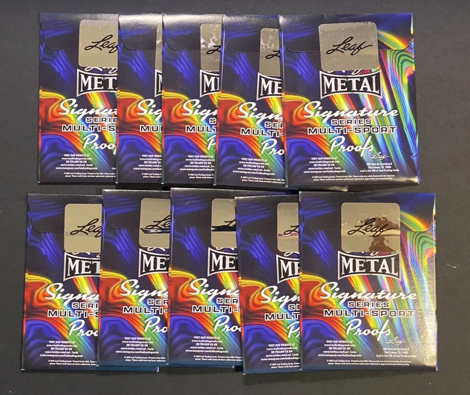 2024 Leaf Metal Signature Series Proofs Pack 1/1 proof card per pack -10 packs - Image 2 of 2