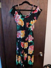 NEW Old Navy XS Dress Cold Shoulder Floral