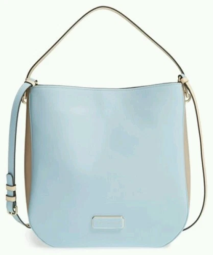 NEW Marc By Marc Jacobs Ligero Hobo Bag Purse Colorblock Faded BLUE Tan two tone