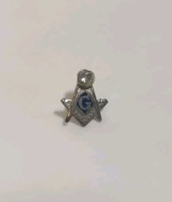 Masonic Men's Mason Tie Tac No Screw Back