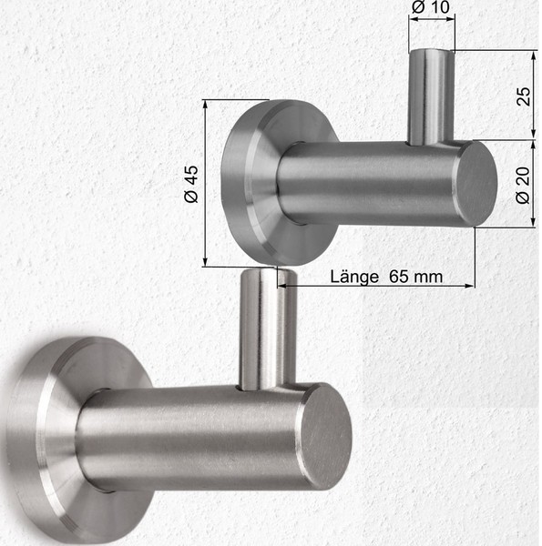 Kleiderhaken Edelstahl Garderobenhaken Wandhaken Mantelhaken Garderobe Haken-image