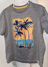 Boys Tommy Bahama Ocean Sunset T-shirt Gray Size 5/6 Excellent Condition 
