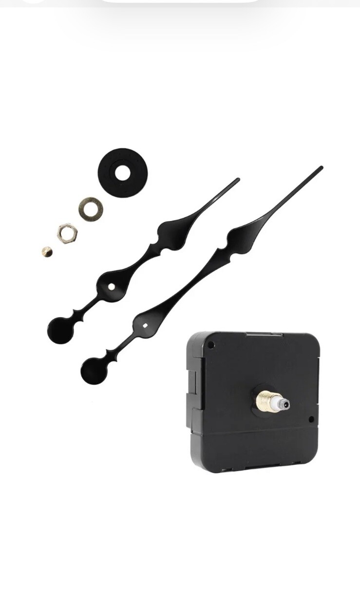 DIY 8” High Torque Quartz (SILENT SWEEP) Wall Clock Motor With Large Hands Kit
