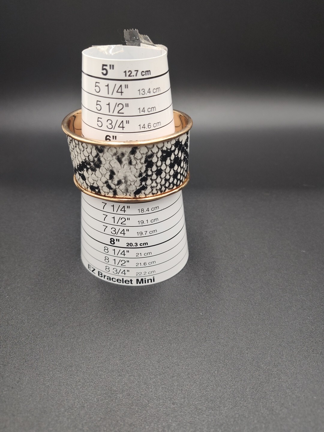 Faux Python Gold Tone Cuff Bracelet - image 3