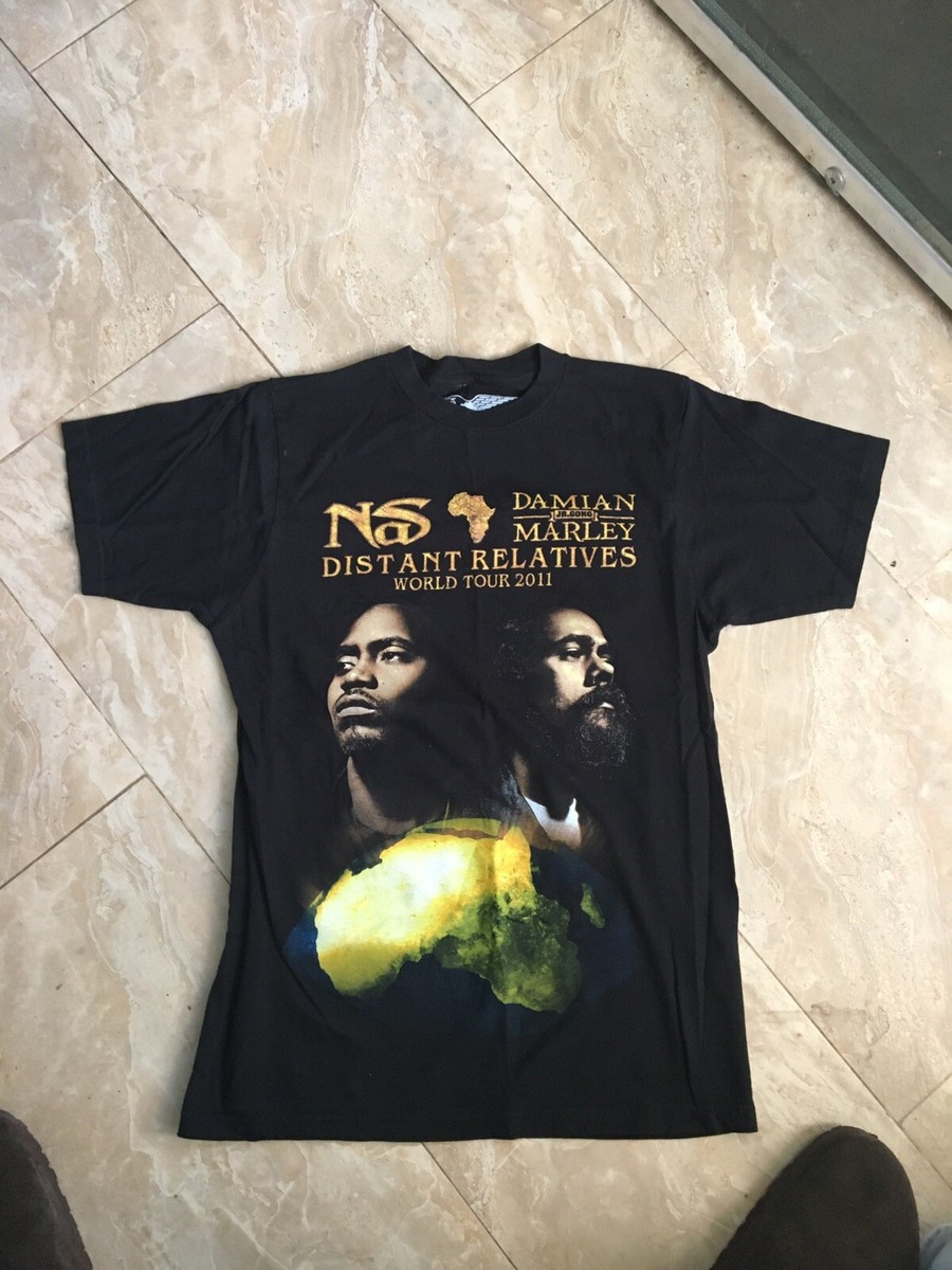 Nas Damian Marley Distant Relatives Tour Control Mens T shirt Size