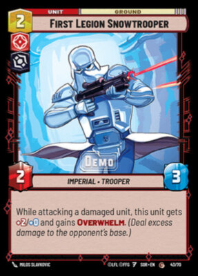 x3 First Legion Snowtrooper - Foil C Star Wars Spark of Rebellion M/NM