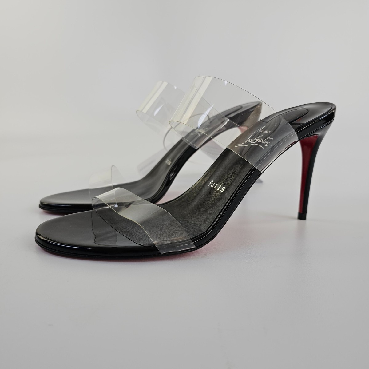 CHRISTIAN LOUBOUTIN Just Nothing 85mm Black Heeled Mule