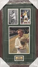 ROD LAVER Signed Photo 8x12 Tennis Collage FRAMED COA
