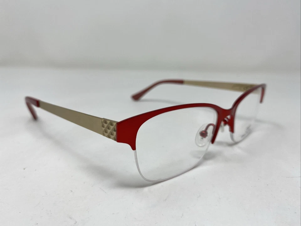 Lápiz labial Candie’s CA0106 068 50-17-135 rojo/dorado medio borde marco de gafas CY88 Foto 3 de 4