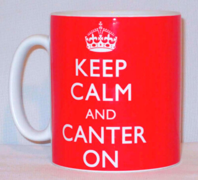 Keep Calm And Canter On Tasse personalisierbar tolles Pferd Pony Reitverein Geschenk