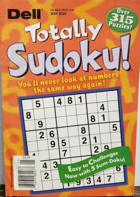Dell Totally Sudoku May 2020 Easy to Challenger FREE SHIPPING CB