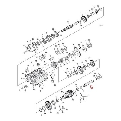 Andrews, 4 Gang Getriebe mit Zwischenwelle 37-E76 Big Twin (NEU)
