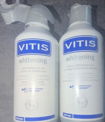 VITIS whitening Mundwasser Pfefferminze alkoholfrei Zahnaufhellung 02-2028