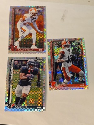 2025 Topps Chrome #355 Benjamin Morrison, Woody Marks, & Isaiah Bond X-Fractor