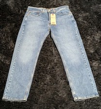 Levi's 505 Jeans Mens 34x30 Regular Fit Stretch Straight Leg Blue Denim NEW