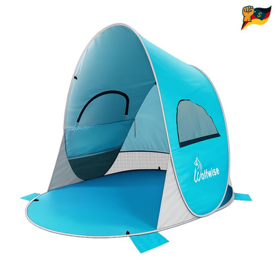 Strandzelt WolfWise UV50 3-4 Pers Pop-Up Zelt UV-Schutz