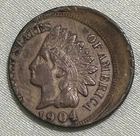 1904 Indian Head Cent Penny XF+ 20% OFF CENTER ERROR
