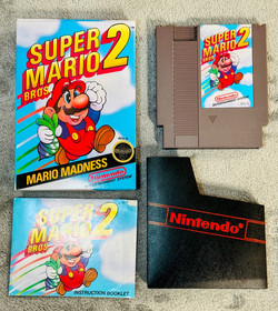 Super Mario Bros 2  -1988- Nintendo Entertainment System NES, Tested, CIB