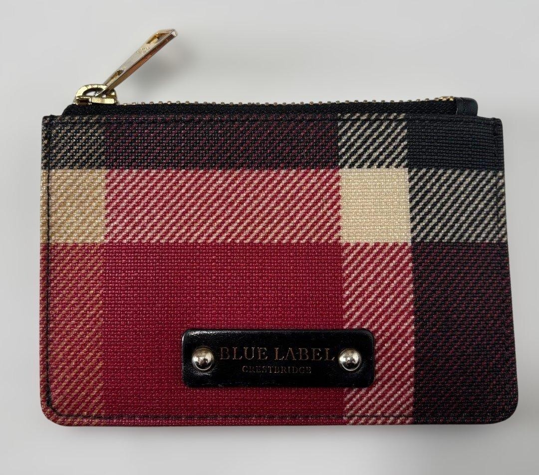 Crestbridge Check Pattern Card Case with Key Hold… - image 1