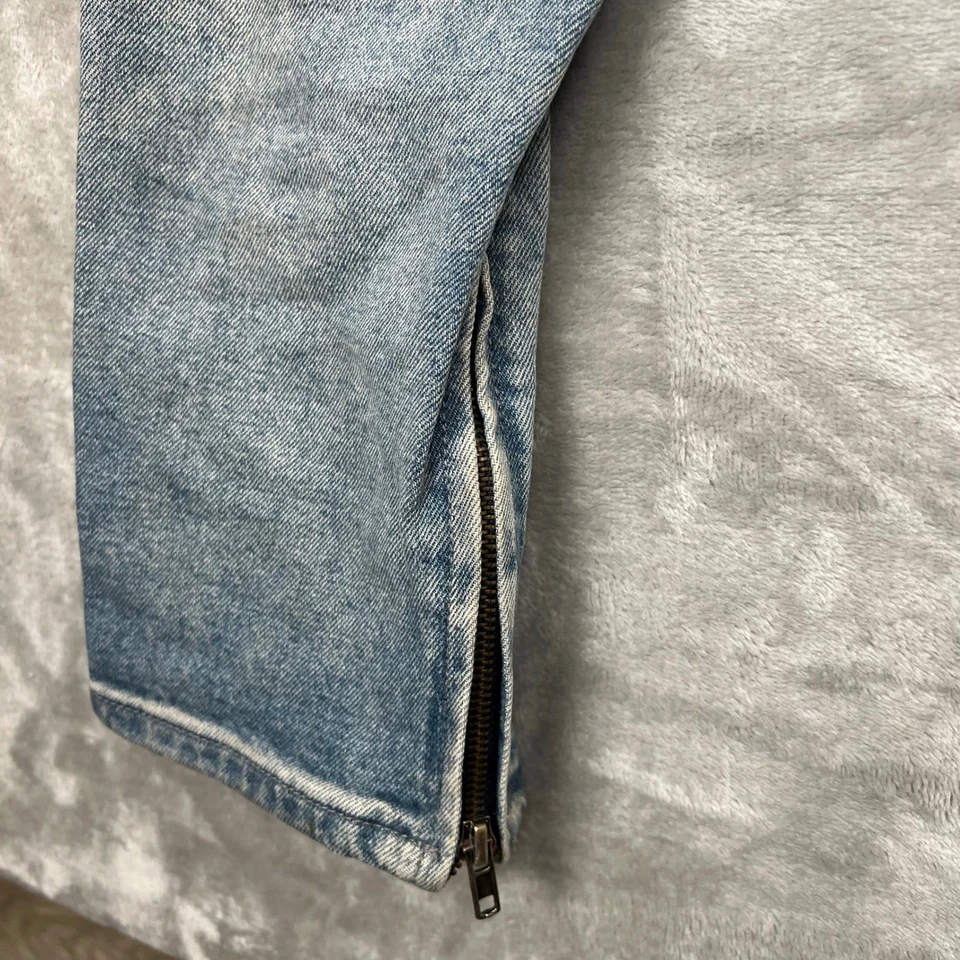 KDNK Jeans Distressed Light Wash Slim Fit Zipper Ankle Denim Pants Mens 38 - Image 4 of 4