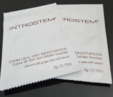 2 INTROSTEM SAMPLES STEM CELL DAY MOISTURIZER - 0.1 fl oz / 3 g EACH -NEW-SEALED