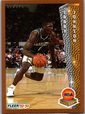 1992-93 Fleer Basketball Larry Johnson Hornets Base NBA Award Winner #247