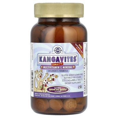 Solgar Kangavites Complete Multivitamin & Mineral 120 Chewable Tabs Kids Health