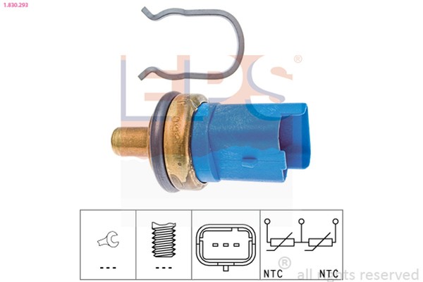 KüHlmittel Wasser Temperatur Sensor EPS 1.830.293 FüR N0 Fiat CitroËN 7B Xsara 2-image