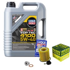 MANN Inspektionspaket 5L Liqui Moly 5W-40 für BMW X1 sDrive20i Z4 Roadster