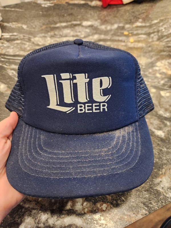 Vintage Sportcap Miller Lite Beer Mesh Snapback Blue Trucker Hat